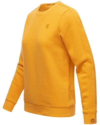 MARIKOO Damen Pullover Sweatshirt Longsleeve aus recyceltem Material Umikoo Mid Yellow Gr. XL von MARIKOO