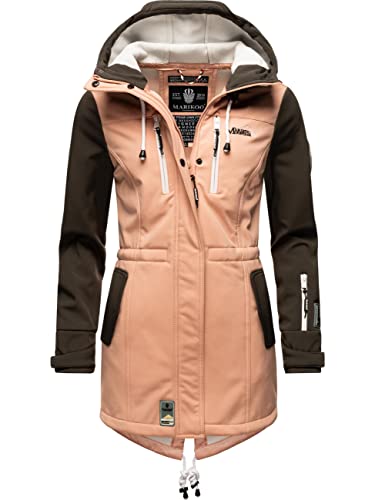 MARIKOO Damen Übergangsjacke Softshellmantel wasserdicht mit Kapuze Zimtzicke Rose - Anthracite Gr. XS MARIKOO Damen Übergangsjacke Softshellmantel wasserdicht mit Kapuze Zimtzicke Rose - Anthracite Gr. XS von MARIKOO