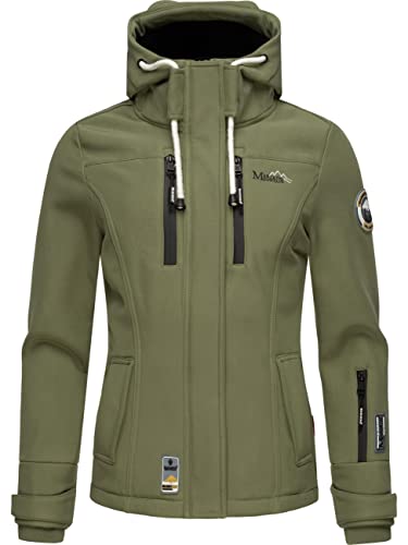 MARIKOO Damen Softshelljacke Übergangsjacke mit Kapuze Kleinezicke Green Gr. S von MARIKOO