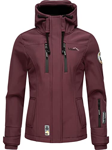 MARIKOO Damen Softshelljacke Übergangsjacke mit Kapuze Kleinezicke Wine Gr. XL von MARIKOO