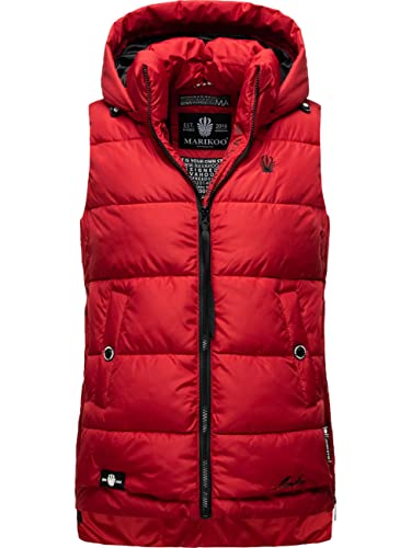 MARIKOO Damen warme Winter Steppwese mit Kapuze Zarinaa Red Gr. M von MARIKOO