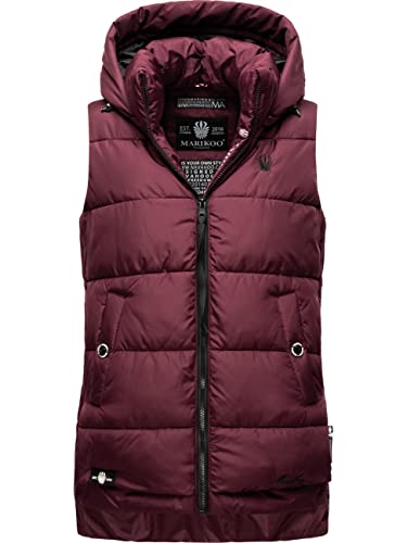 MARIKOO Damen warme Winter Steppwese mit Kapuze Zarinaa Wine Gr. M von MARIKOO