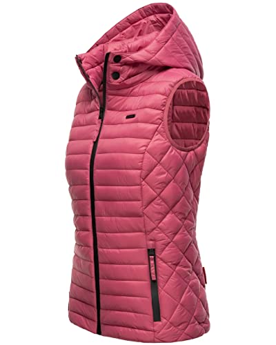 MARIKOO Damen Übergangsjacke leichte Steppweste mit Abnehmbarer Kapuze Hasenpfote Berry Gr. XS von MARIKOO