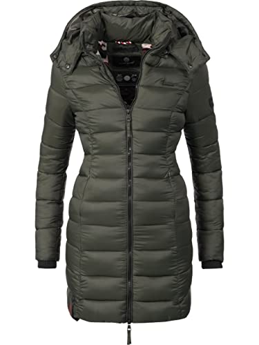 MARIKOO Damen Winter Steppmantel Abendsternchen Grün Gr. XXL von MARIKOO