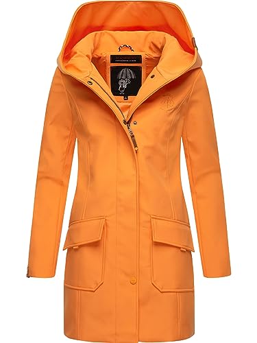 MARIKOO Damen Übergangsjacke Softshellmantel wasserdicht atmungsaktiv mit Kapuze Mayleen Apricot Sorbet Gr. 3XL MARIKOO Damen Übergangsjacke Softshellmantel wasserdicht atmungsaktiv mit Kapuze Mayleen Apricot Sorbet Gr. 3XL von MARIKOO
