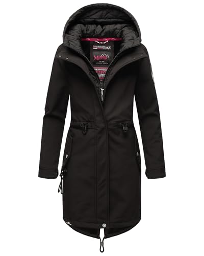MARIKOO Damen Übergangsjacke Softshellmantel wasserdicht atmungsaktiv mit Kapuze Mount Presanella Black Gr. S MARIKOO Damen Übergangsjacke Softshellmantel wasserdicht atmungsaktiv mit Kapuze Mount Presanella Black Gr. S von MARIKOO
