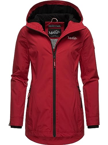 MARIKOO Damen Übergangsjacke leichte Jacke mit Kapuze Honigbeere Dark Red Gr. M von MARIKOO