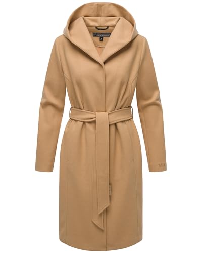 MARIKOO Damen Übergangsmantel lang Wickelmantel Leichter Trenchcoat in Wolloptik mit Taillengürtel und Kapuze Kailii 16 Camel Gr. L MARIKOO Damen Übergangsmantel lang Wickelmantel Leichter Trenchcoat in Wolloptik mit Taillengürtel und Kapuze Kailii 16 Camel Gr. L von MARIKOO