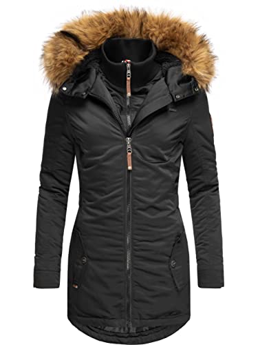 MARIKOO Damen Warmer Winterparka mit Kapuze Sanakoo Schwarz Gr. S von MARIKOO