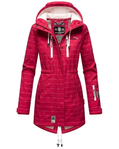 MARIKOO Damen Softshelljacke (XS-3XL) mit Kapuze - Wasserabweisend, Fleece innen, Tasche am Arm, Mantel, Warme Jacke Frauen B614 (S, Fuchsia-wL) MARIKOO Damen Softshelljacke (XS-3XL) mit Kapuze - Wasserabweisend, Fleece innen, Tasche am Arm, Mantel, Warme Jacke Frauen B614 (S, Fuchsia-wL) von MARIKOO