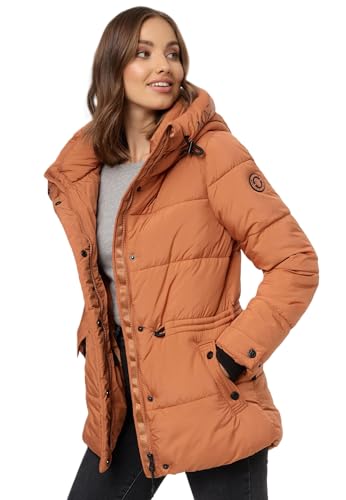 MARIKOO Damen Winter Jacke gesteppte Winterjacke Stepp warm B947 [B947-Akum-Cinnamon-Gr.M] von MARIKOO