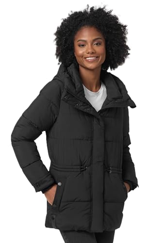 MARIKOO Damen Winter Jacke gesteppte Winterjacke Stepp warm B947 [B947-Akum-Schwarz-Gr.XS] von MARIKOO