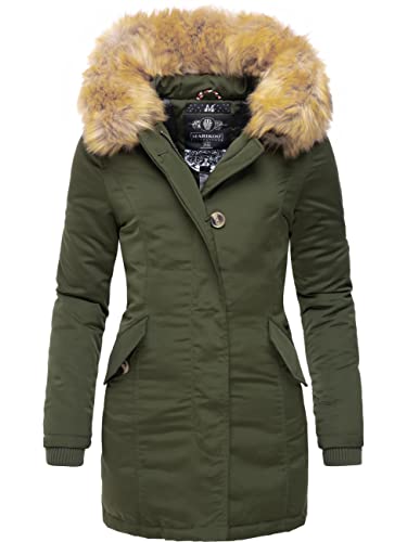 MARIKOO Damen Winter Kurzmantel Karmaa Olive Gr. L von MARIKOO