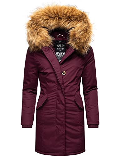 MARIKOO Damen Winter Mantel Winterparka Karmaa-Prc Wine Gr. M von MARIKOO