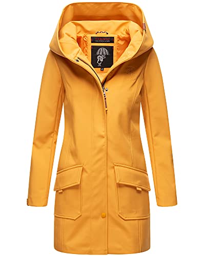 MARIKOO Damen Winter Regenjacke Softshell Mantel Business Raincoat Wintermantel Parka XS-XXXL MAYLEEN (S, Amber Gelb) von MARIKOO