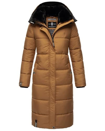 MARIKOO Damen Winter Steppjacke Lang B936 [B936-Relizi-Camel-Gr.L] von MARIKOO