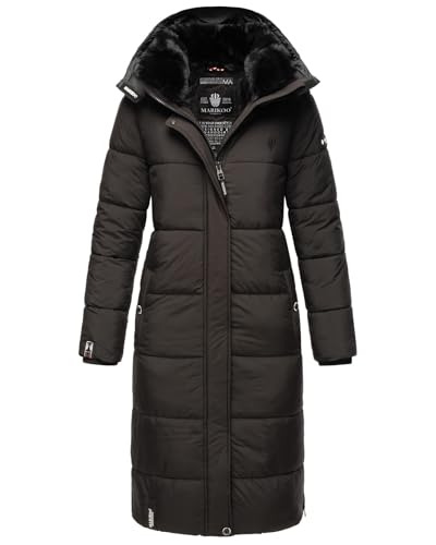 MARIKOO Damen Winter Steppjacke Lang B936 [B936-Relizi-Schwarz-Gr.3XL] von MARIKOO