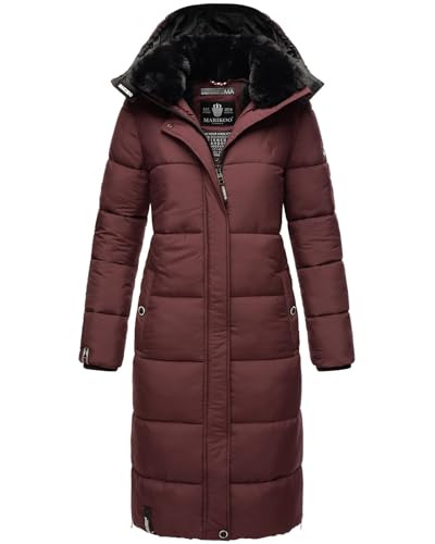 MARIKOO Damen Winter Steppjacke Lang B936 [B936-Relizi-Wine-Gr.L] von MARIKOO