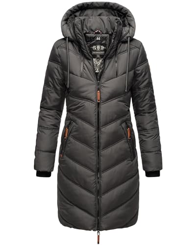 MARIKOO Damen Winter Steppjacke Mantel Parka Winterjacke gesteppt B842 [B842-Armas-Anthrazit-Gr.XXL] von MARIKOO