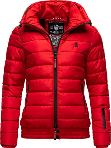 MARIKOO Damen Winter Steppjacke Poison Rot Gr. S von MARIKOO