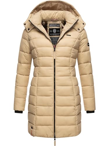 MARIKOO Damen Winter Steppmantel Abendsternchen Beige Gr. XS von MARIKOO