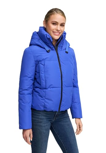 MARIKOO Damen Winterjacke (XS-XXL) - gesteppt, mit Kapuze, innen Fleecefutter - N086 - GalaxyBlue Größe XXL - Gr.XXL von MARIKOO