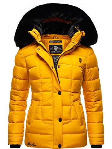 MARIKOO Damen Winterjacke Winterparka Qesraa Yellow Gr. M von MARIKOO