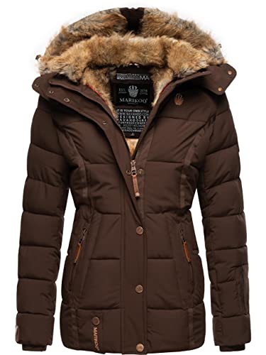 MARIKOO Damen warme Winter Steppjacke Nekoo Dark Choco Gr. M von MARIKOO