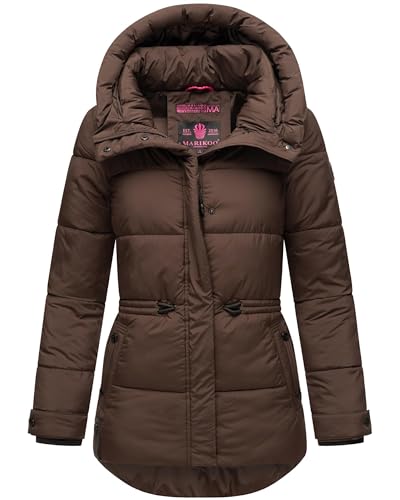 MARIKOO Damen Winterjacke Steppjacke warm mit Kapuze Akumaa Dark Choco Gr. XL MARIKOO Damen Winterjacke Steppjacke warm mit Kapuze Akumaa Dark Choco Gr. XL von MARIKOO
