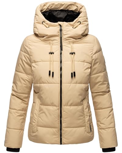 MARIKOO Damen Winterjacke Steppjacke warm mit Kapuze Shimoaa XVI Beige Gr. S MARIKOO Damen Winterjacke Steppjacke warm mit Kapuze Shimoaa XVI Beige Gr. S von MARIKOO