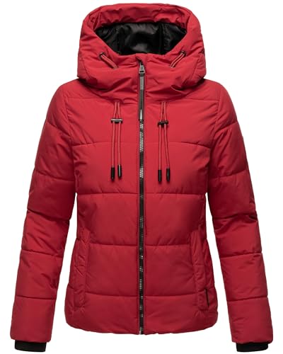 MARIKOO Damen Winterjacke Steppjacke warm mit Kapuze Shimoaa XVI Dark Red Gr. XS von MARIKOO