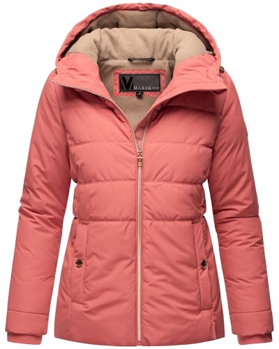 MARIKOO Damen Winterjacke warme Steppjacke mit Kapuze Alemee 16 Rouge Gr. S von MARIKOO