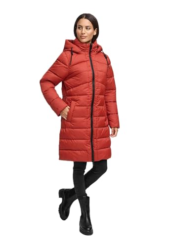 MARIKOO Damen Wintermantel (S-3XL) - gesteppt, abnehmbare Kapuze - N075 - DTerrac Größe L - Gr.L von MARIKOO