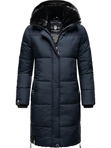 MARIKOO Damen Wintermantel Oversized Parka Steppmantel Streliziaa Navy Gr. XXL von MARIKOO