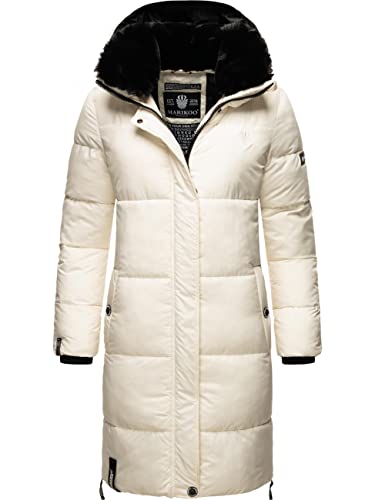 MARIKOO Damen Wintermantel Oversized Parka Steppmantel Streliziaa Offwhite Gr. S von MARIKOO