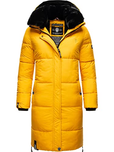 MARIKOO Damen Wintermantel Oversized Parka Steppmantel Streliziaa Yellow Gr. XL von MARIKOO