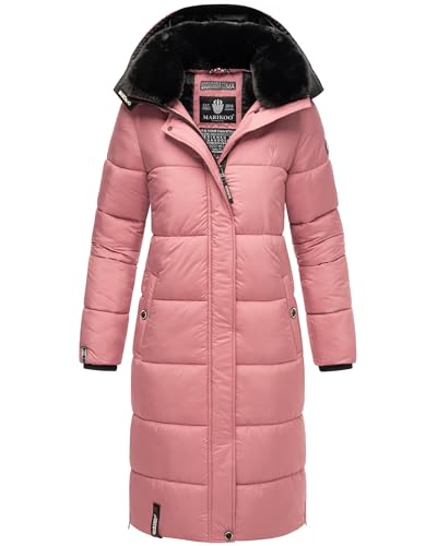 MARIKOO Damen Wintermantel Warmer Steppmantel lang mit Abnehmbarer Kapuze Reliziaa Pastel Purple Gr. XXL von MARIKOO