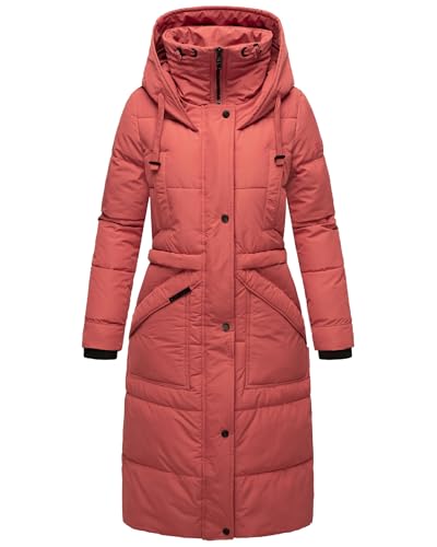 MARIKOO Damen Wintermantel Warmer Steppmantel lang mit Kapuze Ayumii Rouge Gr. 3XL MARIKOO Damen Wintermantel Warmer Steppmantel lang mit Kapuze Ayumii Rouge Gr. 3XL von MARIKOO