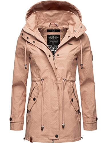 MARIKOO Damen leichte Übergangsjacke Baumwoll-Parka mit Kapuze Nyokoo Light Rose w.P. Gr. S von MARIKOO