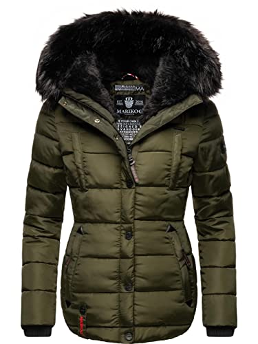 MARIKOO Damen warme Winter Steppjacke Lotusblüte Olive Gr. XS MARIKOO Damen warme Winter Steppjacke Lotusblüte Olive Gr. XS von MARIKOO