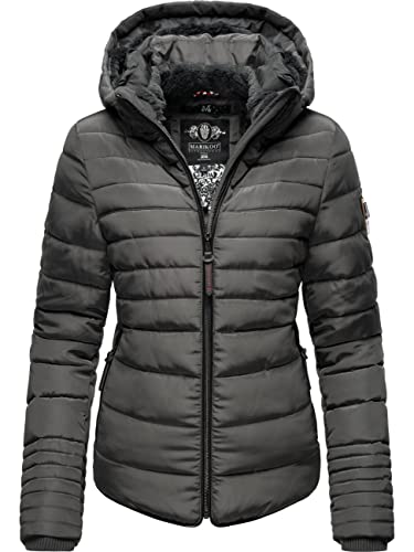 MARIKOO Damen warme Winter Steppjacke mit Kapuze Amber Anthracite Gr. XL MARIKOO Damen warme Winter Steppjacke mit Kapuze Amber Anthracite Gr. XL von MARIKOO