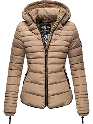 MARIKOO Damen warme Winter Steppjacke mit Kapuze Amber Taupe Gr. XS MARIKOO Damen warme Winter Steppjacke mit Kapuze Amber Taupe Gr. XS von MARIKOO