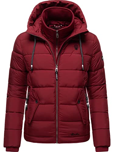 MARIKOO Damen warme Winter Steppjacke mit Kapuze Taisaa Prc Blood Red Gr. XS MARIKOO Damen warme Winter Steppjacke mit Kapuze Taisaa Prc Blood Red Gr. XS von MARIKOO