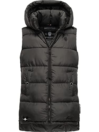 MARIKOO Damen warme Winter Steppweste mit Kapuze Zarinaa Anthracite Gr. XS MARIKOO Damen warme Winter Steppweste mit Kapuze Zarinaa Anthracite Gr. XS von MARIKOO