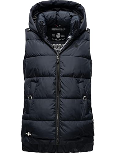 MARIKOO Damen warme Winter Steppwese mit Kapuze Zarinaa Navy Gr. S von MARIKOO