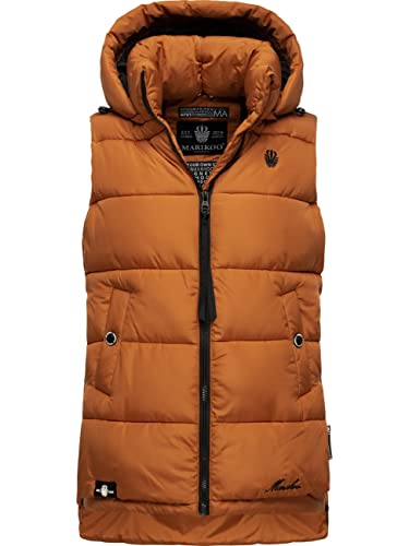 MARIKOO Damen warme Winter Steppwese mit Kapuze Zarinaa Rusty Cinnamon Gr. XXL von MARIKOO