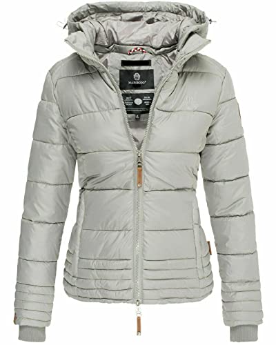 MARIKOO Designer Damen Herbst Winter Jacke Steppjacke Gesteppt SOLE Parka Neu, Farbe:Grau, Größe:S 36 von MARIKOO