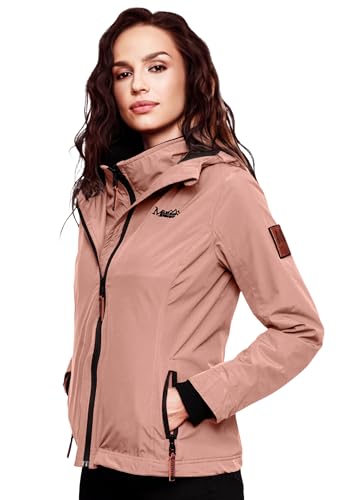 MARIKOO Designer Damen Winter Übergangs Jacke leicht gefüttert Kapuze kurz B659 [B659-Erdbeer-Terrakotta-Gr.XXL] von MARIKOO