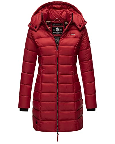MARIKOO Herbst Winter Übergangs Steppmantel Jacke Mantel gesteppt B603 [B603-Abend-Dark-Red-Gr.XXL] von MARIKOO