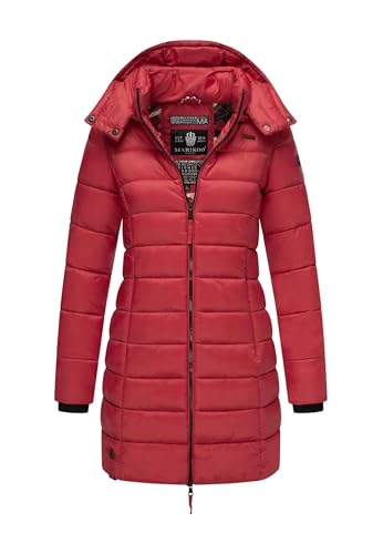 MARIKOO Herbst Winter Übergangs Steppmantel Jacke Mantel gesteppt B603 [B603-Abend-Deep-Red-Gr.M] von MARIKOO